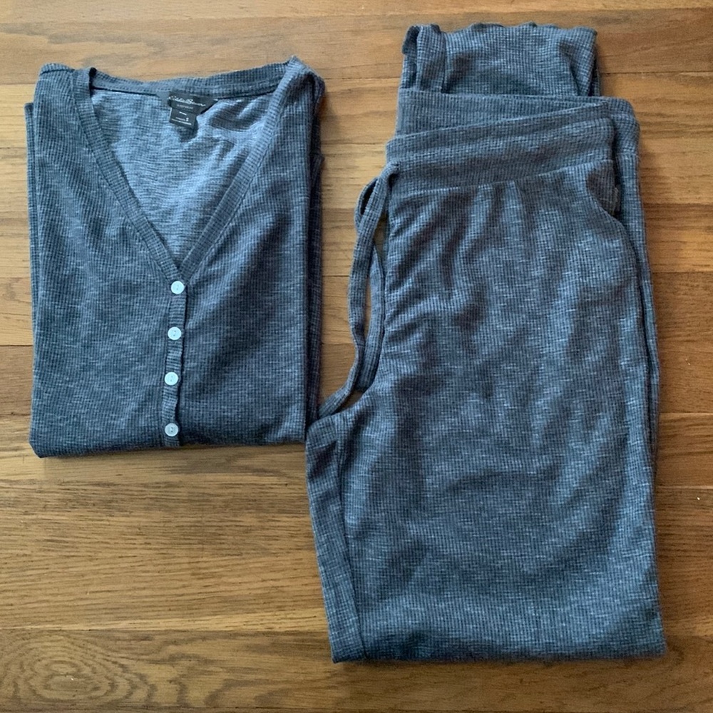 😴 Eddie Bauer gray sleep set. Size S.
